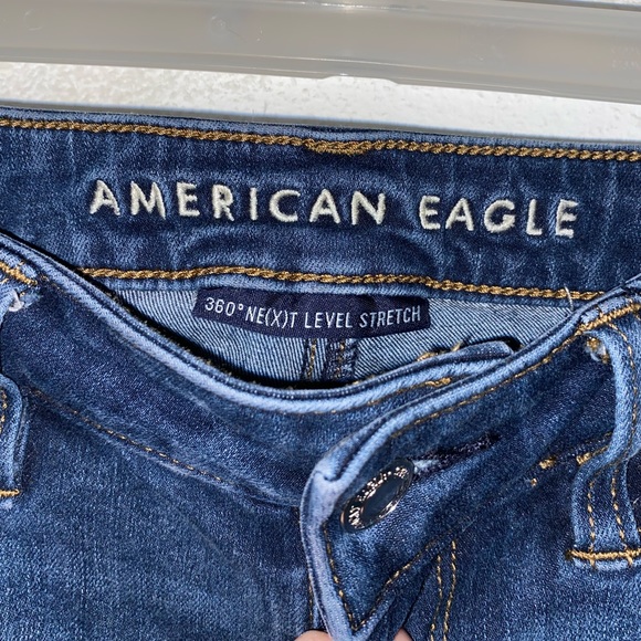 American Eagle dark wash skinny jean size 6 - Picture 3 of 6